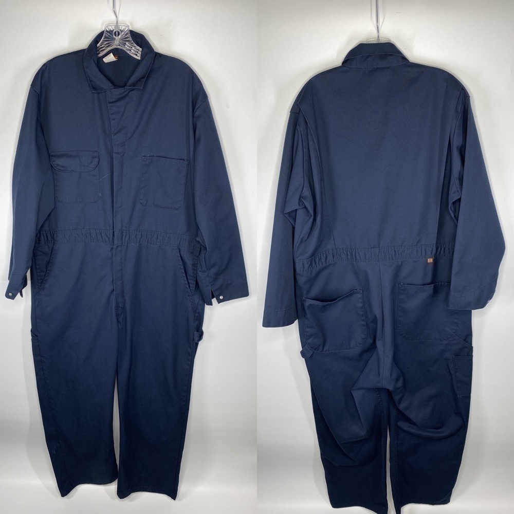 Big Bend Vintage Navy Blue Mechanic Work Coveralls 46 Short Hipster